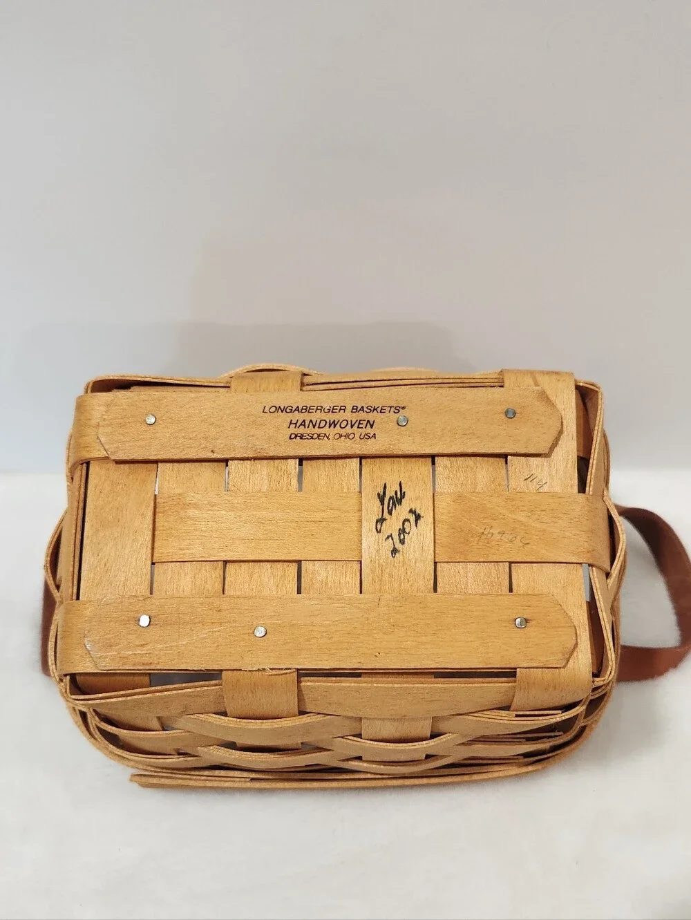 Longaberger Vintage VTG Knick Knack Handwoven Maple Rectangular Basket